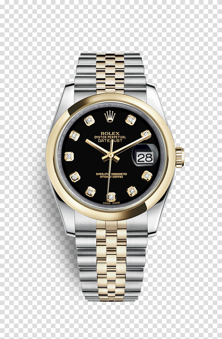 Gold Watch, Rolex Oyster Perpetual Datejust, Rolex Daytona, Rolex GMT Master II, Rolex Sea Dweller, Bracelet, Colored Gold, Sae 904l Stainless Steel transparent background PNG clipart