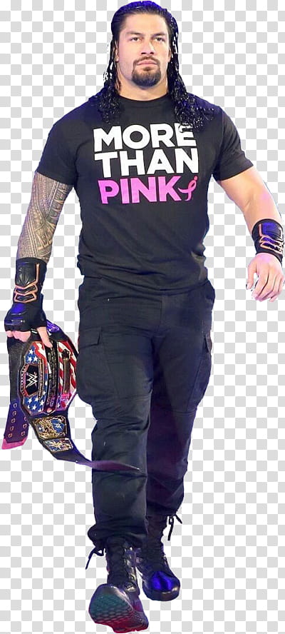 Roman Reigns walkingwith US Title Render transparent background PNG clipart