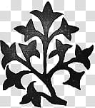 Medieval Brushes, black petaled flowers art transparent background PNG clipart