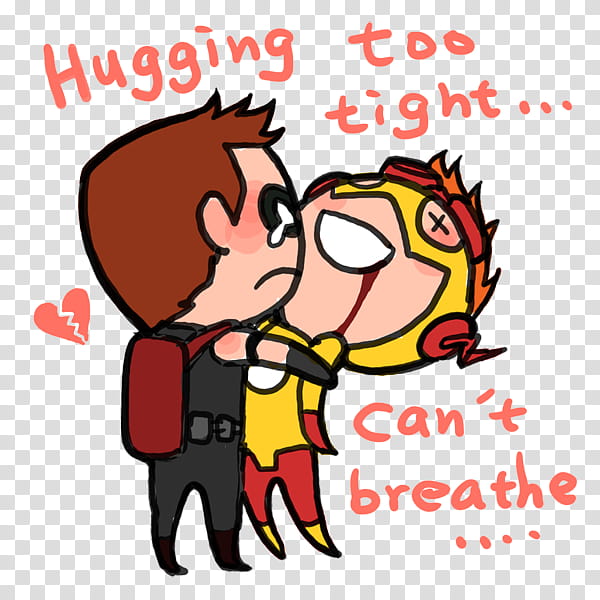 YJ twitte, hugging too tight, two men hugging illustration transparent background PNG clipart