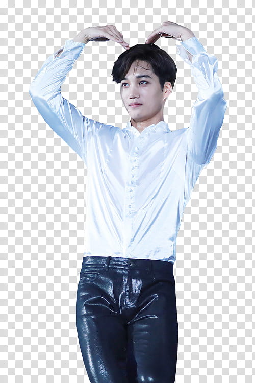 Kai  Dream Concert , man wearing white button-up long-sleeved shirt transparent background PNG clipart