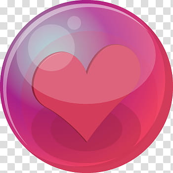 Heart Bubble Icons, pink, round red heart art transparent background PNG clipart