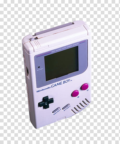 AESTHETICS , white and purple Nintendo Game Boy console transparent background PNG clipart