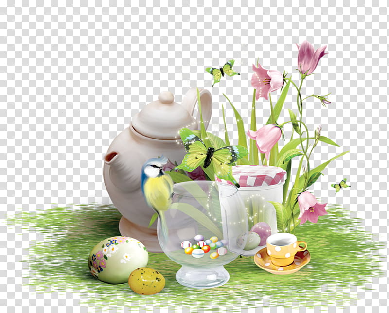 Floral Spring Flowers, Easter Bunny, Easter
, Easter Egg, Drawing, Easter Basket, Egg Hunt, Easter Postcard transparent background PNG clipart