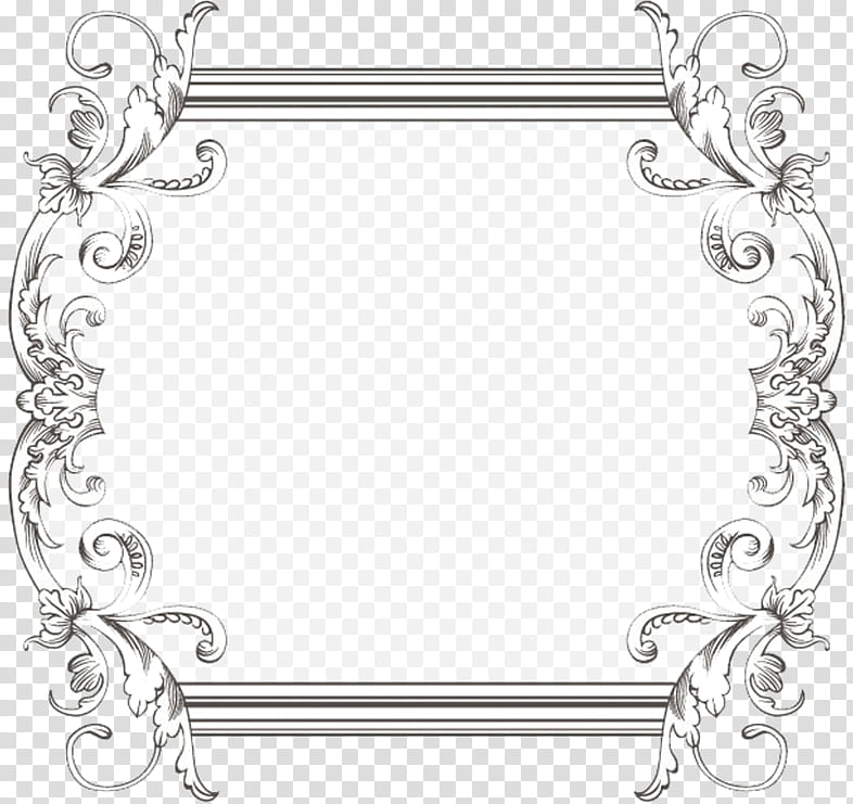 Custom Vintage Frame Three, grey frame illustration transparent background PNG clipart