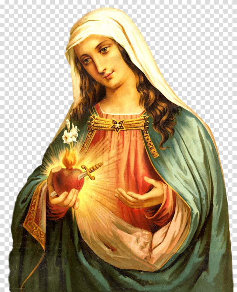 Jesus Christ, Mary, Veneration Of Mary In The Catholic Church, Rosary, Immaculate Heart Of Mary, Prayer, Our Lady Of The Rosary, Sacred Heart transparent background PNG clipart