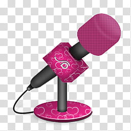 s, black and pink corded microphone illustration transparent background PNG clipart