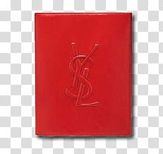 cosmo fashion, red Yves Saint Laurent bifold wallet transparent background PNG clipart