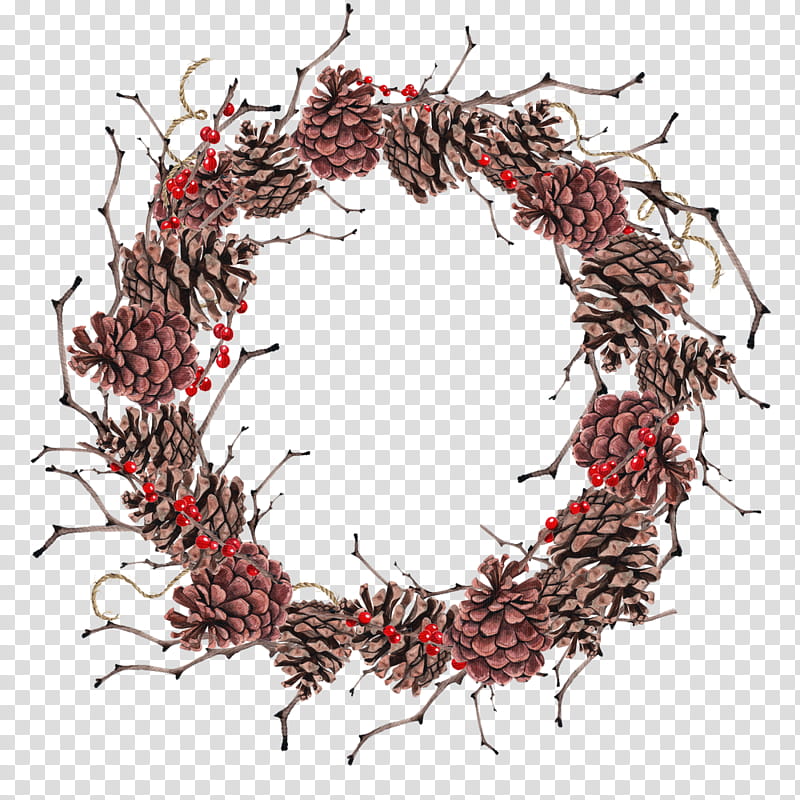 Christmas Resource , pine cone wreath transparent background PNG clipart