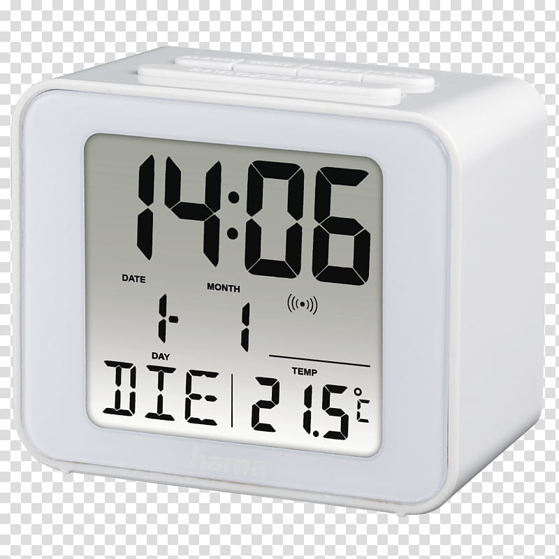 Clock, Radio Clock, Alarm Clocks, Hama, Digital Clock, White, Timer, Hama Nostalgia Alarm Clock transparent background PNG clipart