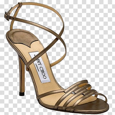 Shoes Mode Style, brown Jimmy Choo sandal transparent background PNG clipart