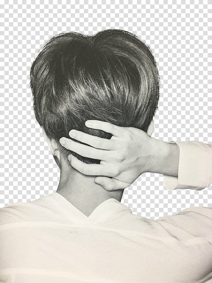 BTS, back view of man's head transparent background PNG clipart
