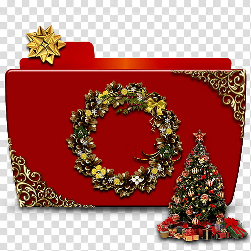 Christmas Folder Icon Colorflow, Christmas v transparent background PNG clipart