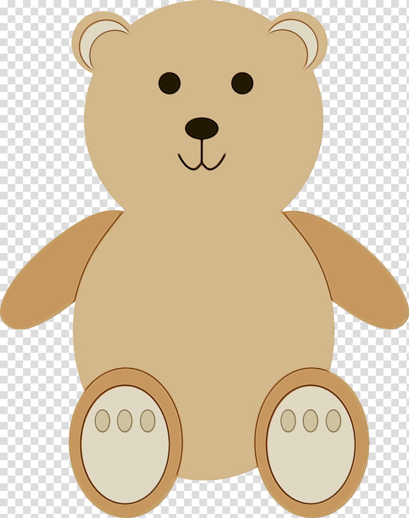 Teddy bear, Watercolor, Paint, Wet Ink, Brown Bear, Cartoon, Toy, Stuffed Toy transparent background PNG clipart