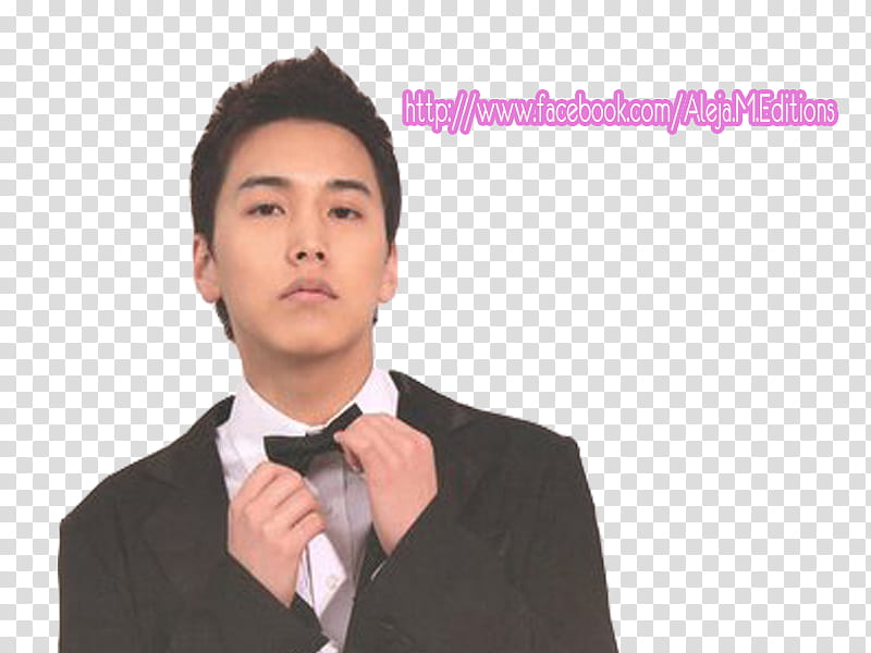 Super Junior, man in black blazer holding black bow transparent background PNG clipart