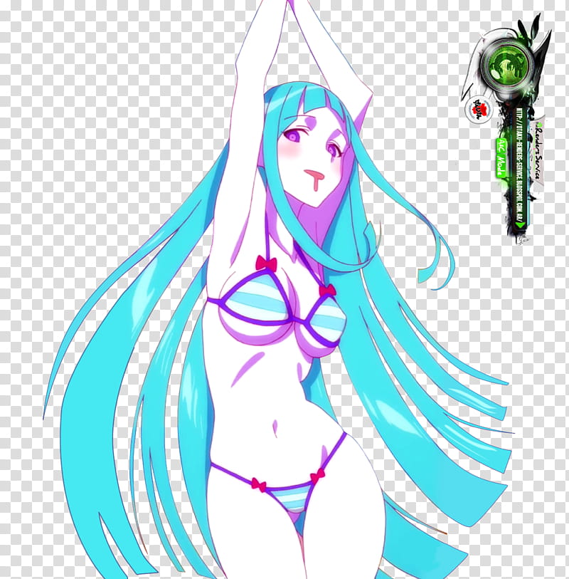 ME ME ME Meme Hyper Sexy Bikini, blue-haired female character illustration transparent background PNG clipart