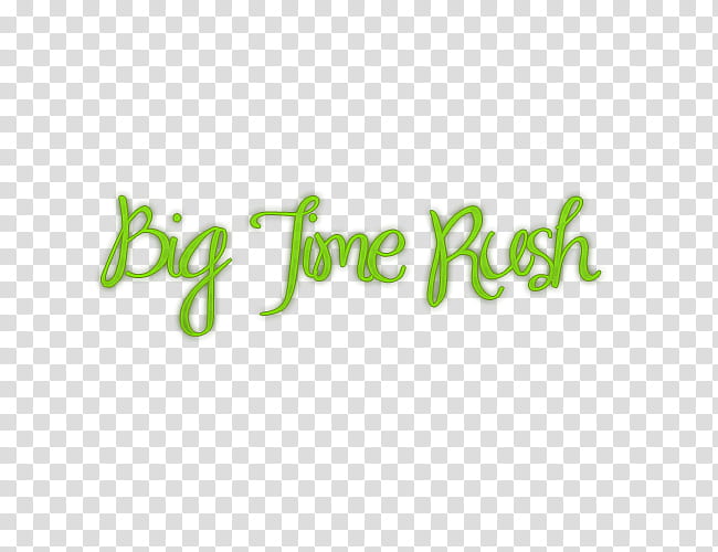 , green big time rush text transparent background PNG clipart