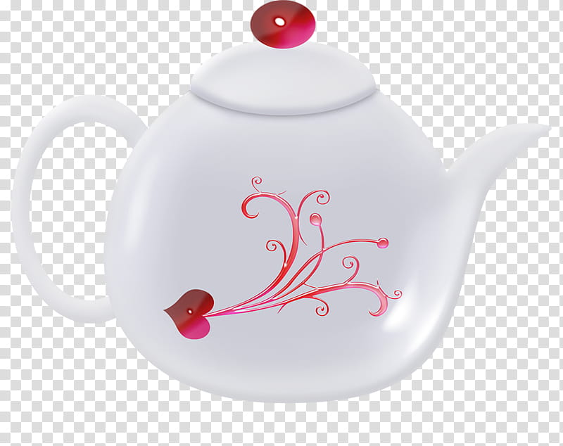 Pink, Teapot, Kettle, Porcelain, Mug, Cup, White, Tableware transparent background PNG clipart