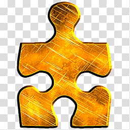 Yello Scratchet Metal Icons Part , puzzle-logo transparent background PNG clipart