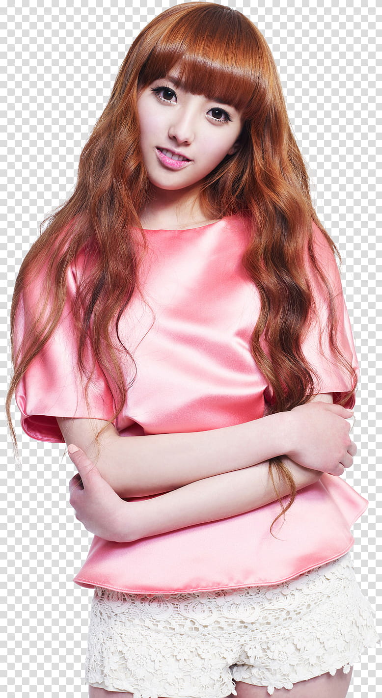 Yoonjo Hello Venus, smiling woman in pink top transparent background PNG clipart