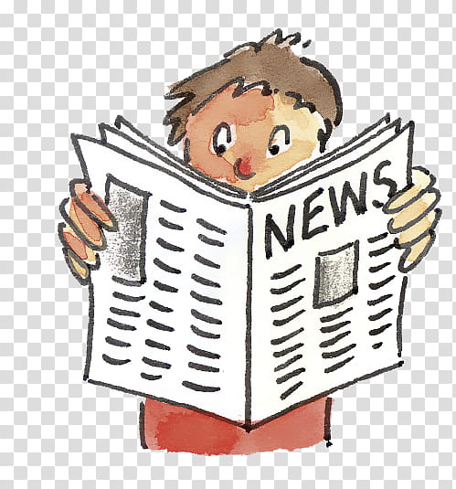 reading news paper clipart