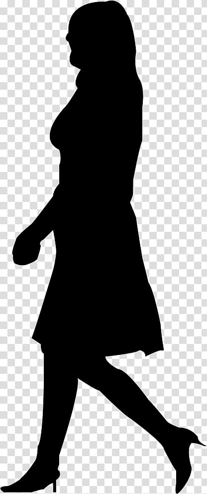 Person, Silhouette, Black And White
, Character, Depiction, Standing, Dress, Little Black Dress transparent background PNG clipart