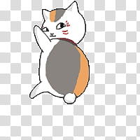 Nyanko sensei Shimeji, white and black cat pendant transparent background PNG clipart