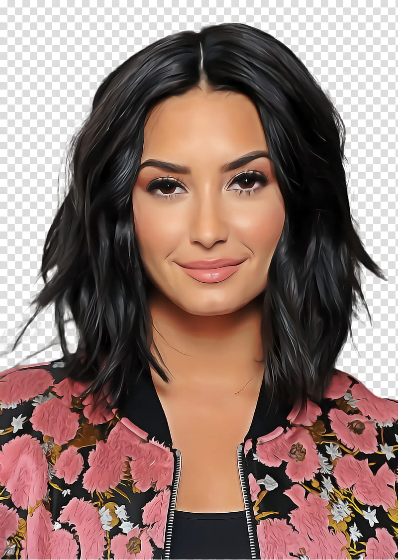 Summer Face, Demi Lovato, Hairstyle, Short Hair, Bob Cut, Celebrity, Fashion, Sober transparent background PNG clipart