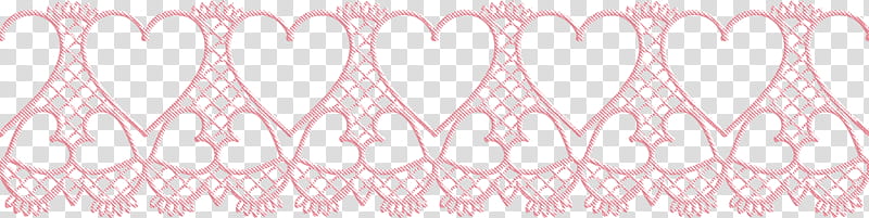 Valentine day lace, pink floral border art transparent background PNG clipart
