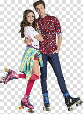 two Soy Luna cast standing transparent background PNG clipart