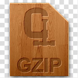 Wood icons for file types, gzip, GZIP format transparent background PNG clipart