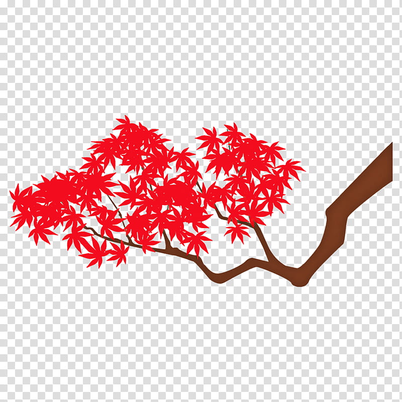 maple branch maple leaves autumn tree, Fall, Red, Leaf, Plant, Flower, Twig transparent background PNG clipart