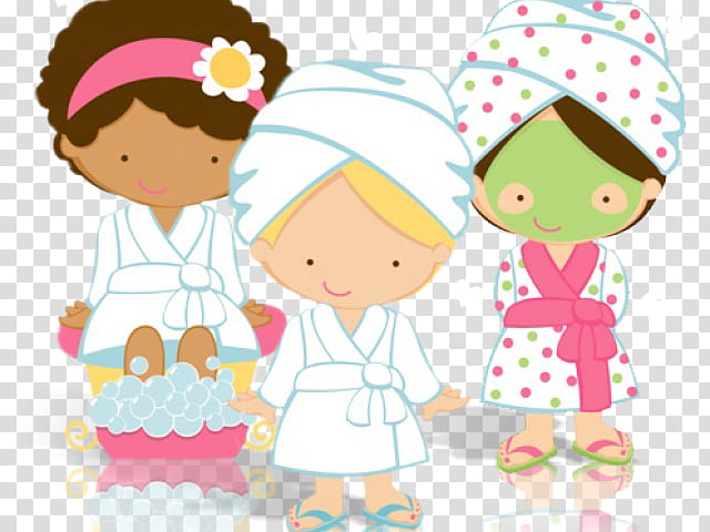 Kids Playing, Day Spa, Child, Pamper Party, Beauty Parlour, Spa Party, Sleepover, Girl transparent background PNG clipart