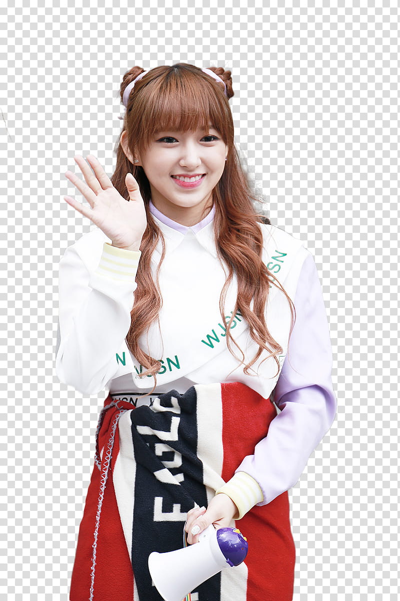 CHENGXIAO WJSN HANI EXID JUNGKOOK V BTS, smiling woman wearing white long-sleeved shirt transparent background PNG clipart