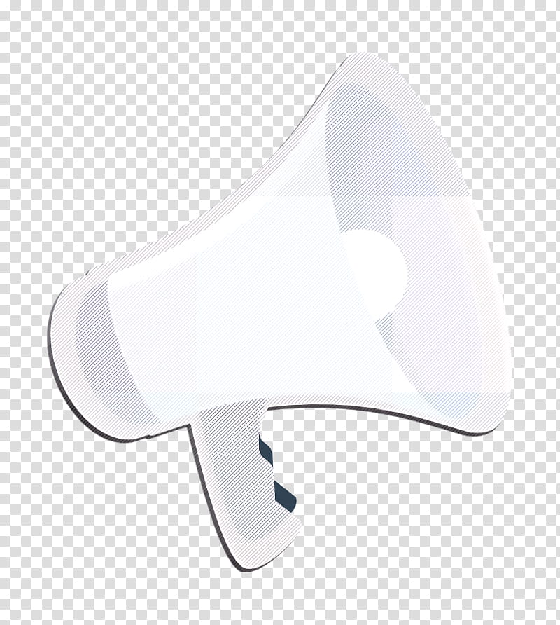megaphone icon flat white
