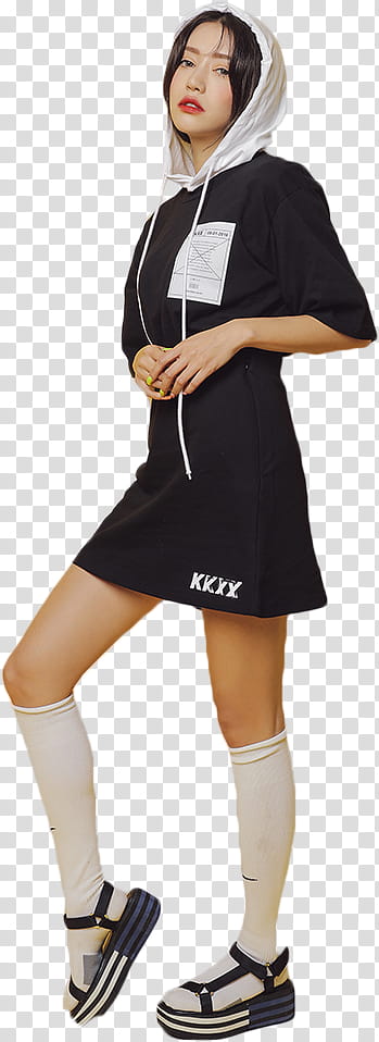 Park Sora STYLENANDA, black pullover hoodie transparent background PNG clipart