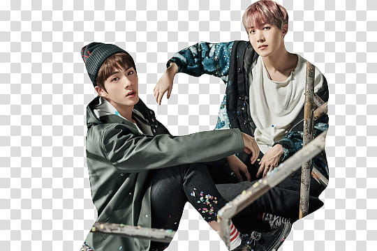 BTS You Never Walk Alone P , two men in sitting position transparent background PNG clipart