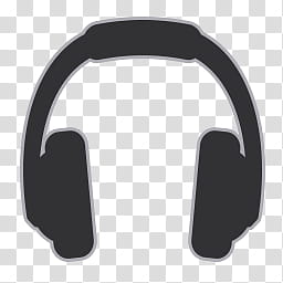 Flat Gray Icons, headphones, black headphones transparent background PNG clipart