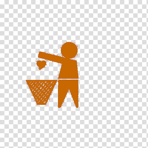brown stickman and garbage illustration transparent background PNG clipart