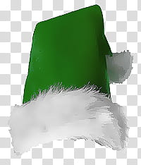 Christmas s, green and white Santa's hat transparent background PNG clipart