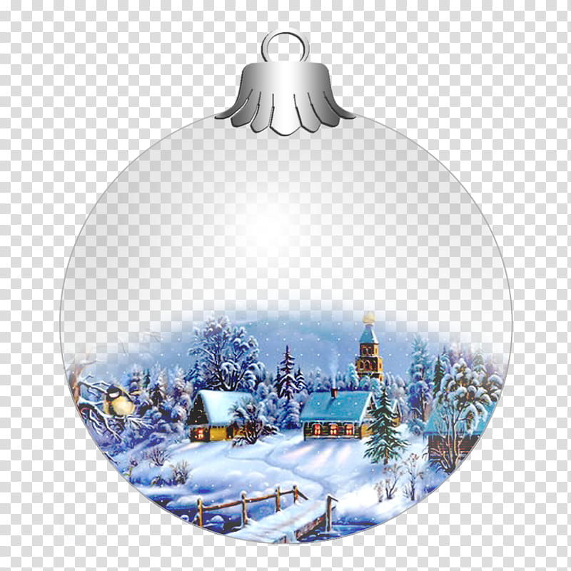 glass balls, houses during snow seasons baubles transparent background PNG clipart