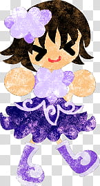 The icons of cute girls in cute dress, himawari-girl- transparent background PNG clipart