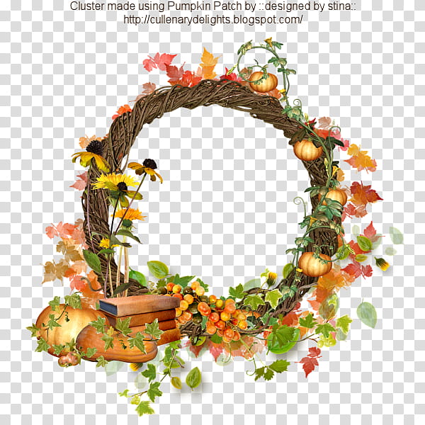 Floral Wreath Autumn Border, Floral Design, Blog, Cuadro, 2018, Art, Orange, Pumpkin transparent background PNG clipart