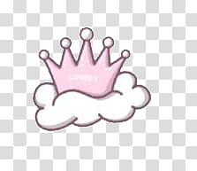 white and pink crown transparent background PNG clipart