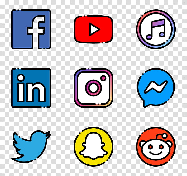 Social Media Icons, Microsoft Paint, Web Design, Palette, Blue, Text, Line, Yellow transparent background PNG clipart
