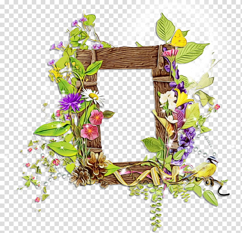 Flower Wreath Frame, Frames, Poster, Birthday
, Flower Frame, Lei, Plant, Spring transparent background PNG clipart