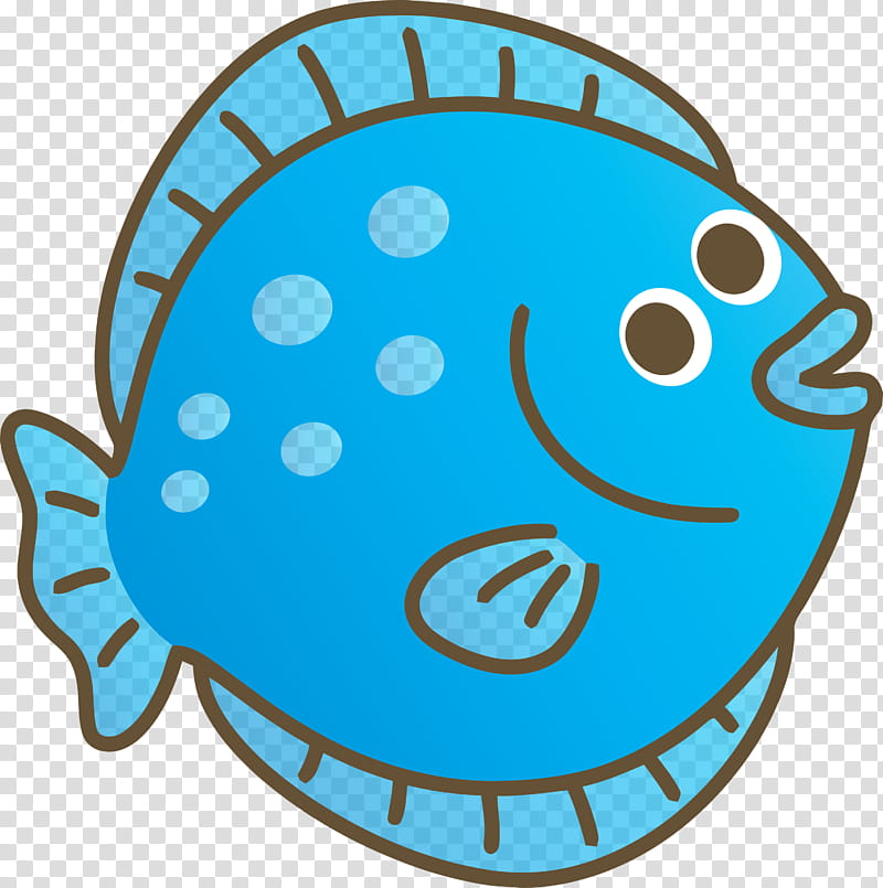 turquoise fish, Flounder, Cartoon Flounder transparent background PNG clipart