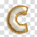 Cookie letters, letter C biscuit illustration transparent background PNG clipart
