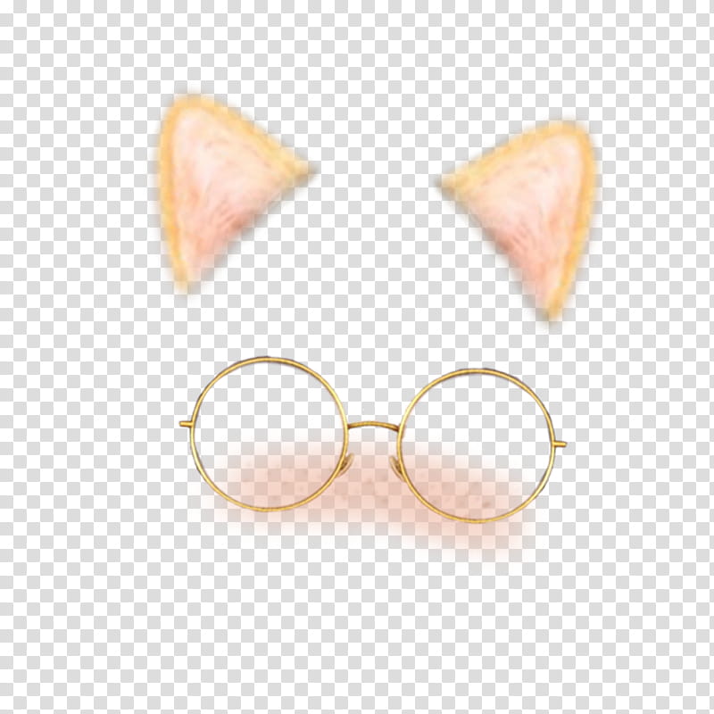Cute pnk , animal ears with eyeglasses smartphone transparent background PNG clipart