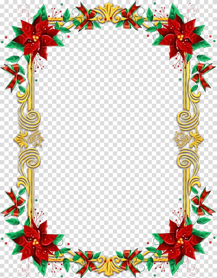 Christmas Lights Frame, Christmas Day, Vintage Christmas, Frames, White Frame, Christmas Tree, Watercolor Painting, Poinsettia transparent background PNG clipart